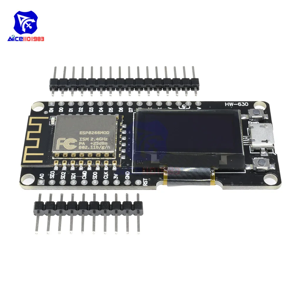 ESP8266 ESP-12F Wi-Fi модуль беспроводной CP2102 макетная плата 0,96 дюймовый oled-дисплей с булавкой для anrdunodemcu WeMos