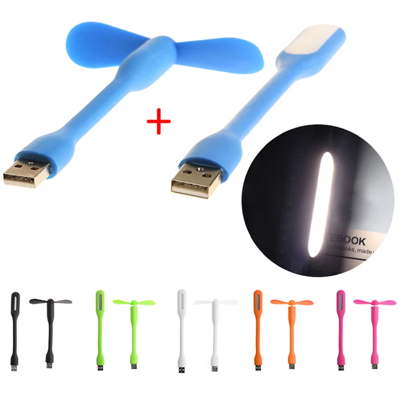 

Portable USB Fan Led Light USB Gadgets For MacBook Laptop Notebook PC Power Bank