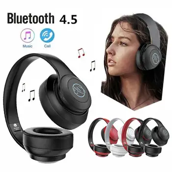 

BH-10 Foldable Bluetooth Wireless Sport Headphone Stereo Headset with LED Mic hot