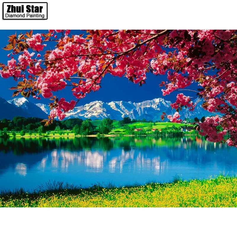 

5D diamond embroidery"Northland scenery"icons living room decoration diy diamond painting plant 3D diamond mosaic christmas gift