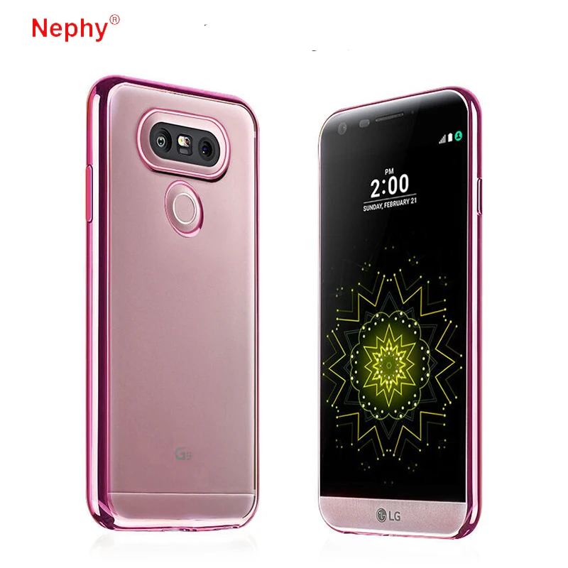

Nephy Luxury Brand High Quality Phone Case For LG G4 G5 G6 G7 G 4 5 6 7 Back Cover Plating Frame Ultrathin Silicone shell casing