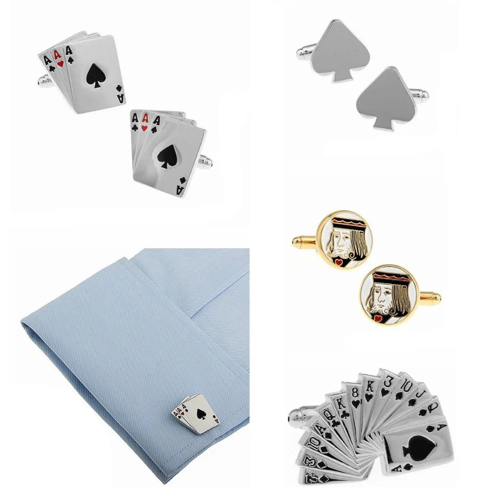 

Mens Wedding Cufflinks Novelty Fancy Poker & Clean Cloth