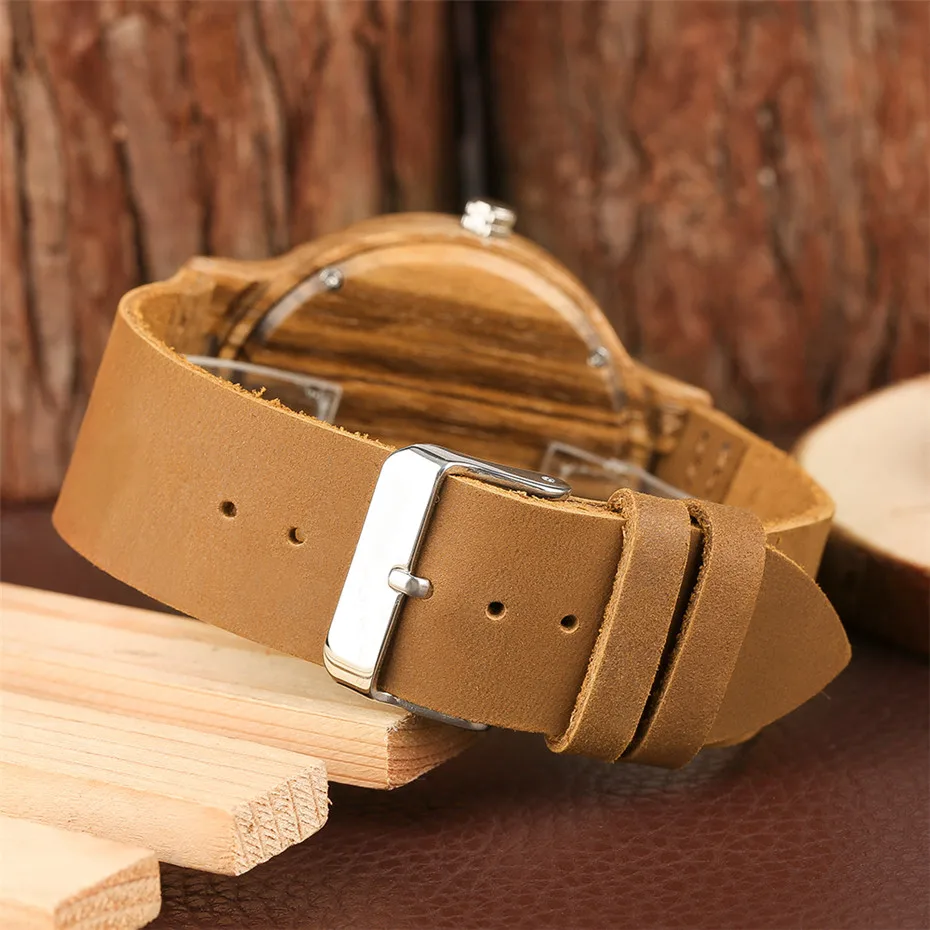 Black wooden simple men watches clock23