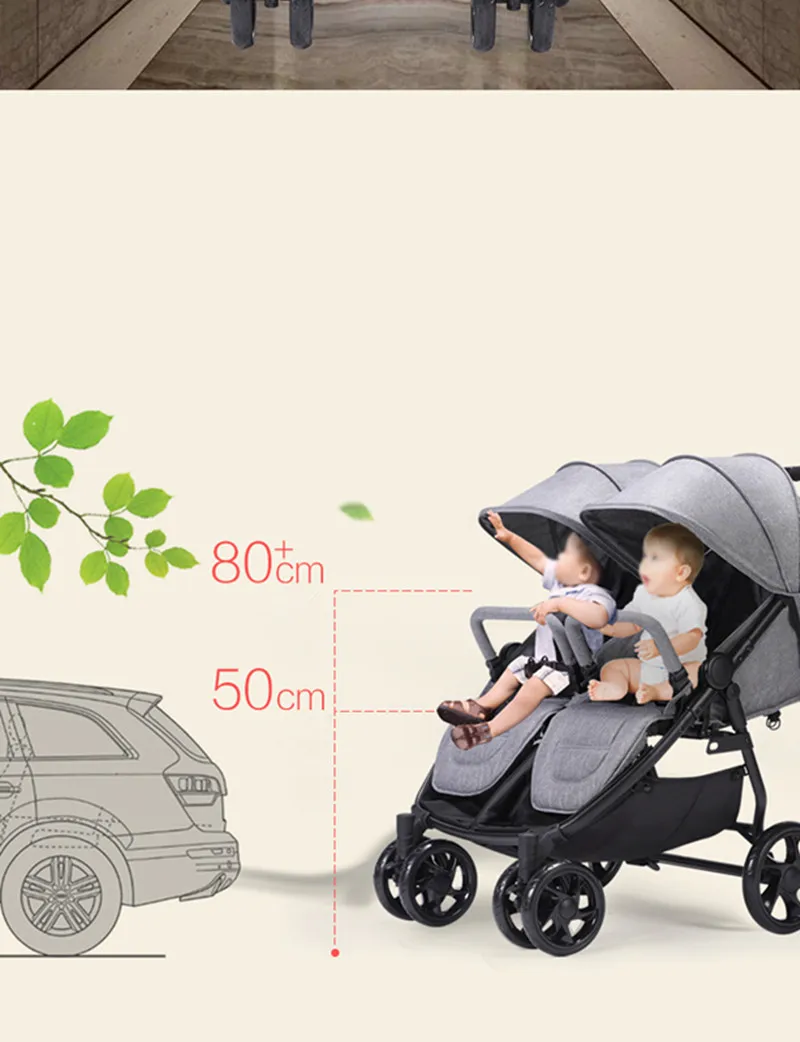 Складные Детские коляски для близнецов двойная Jumeaux двойная коляска Kinderwagen Bebek Arabasi Buggy