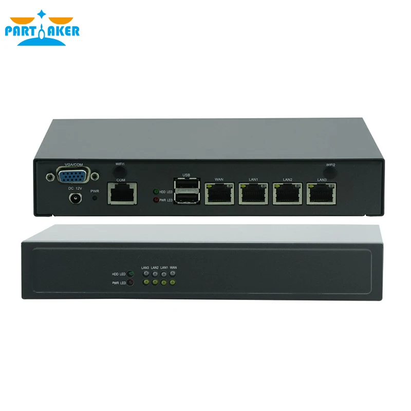 Partaker F1 pfSense network server Intel Celeron J1900 4 LAN fanless mini pc Network Security Appliance