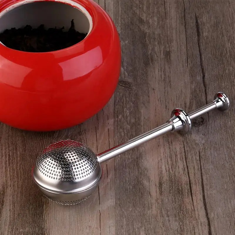 Stainless Steel Loose Leaf Tea Locking Teaspoon Mesh Loose Tea Leaf Filter Infuser Strainer Sieve Metal Colander Net