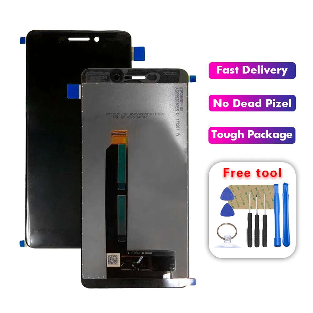 Для Nokia 6 2018 1 TA-1043 TA-1045 TA-1050 TA-1054 TA-1068 ЖК-дисплей сенсорный экран стеклянная панель