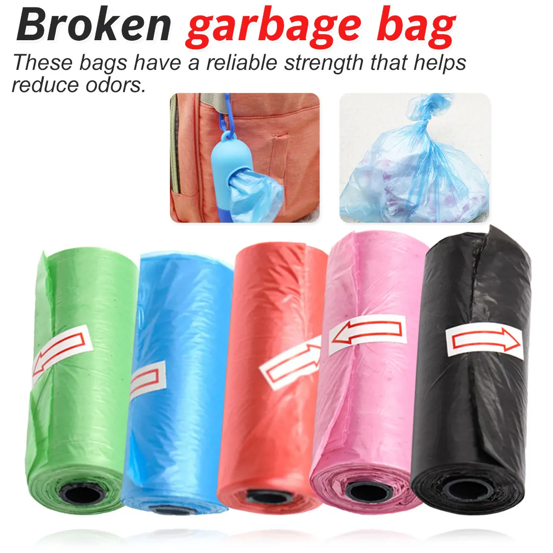 1 Roll Portable Baby Diapers Abandon Bag Roll Home Outdoor Disposable Plastic Pouches Garbage Bag Baby Stroller Accessories