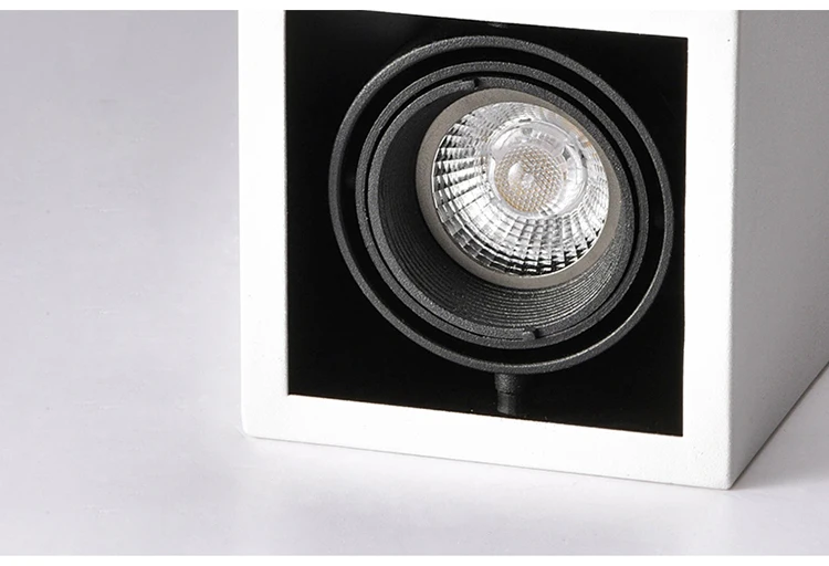 Светодиодный потолочный светильник s, одноточечный светодиодный светильник, сменный GU10, 5 Вт, светодиодный потолочный светильник, квадратный светильник, декоративный светильник, для дома