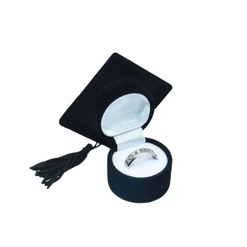 

Personalized Doctor Hat Shaped Ring Box Holder Valentine'S Day Gift Boxes Storage Case Ring For Graduation Ceremony Party A3