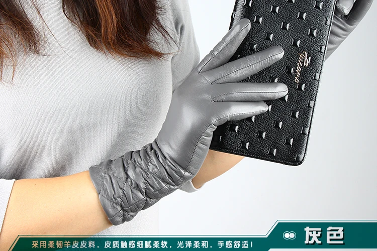 Мода, новые зимние длинные женские теплые длинные перчатки из натуральной кожи, специальное предложение