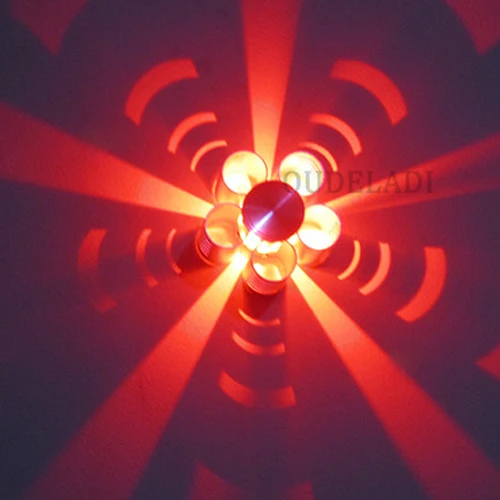 Светодиодный настенный светильник AC85-265V лампа с цветами 3 Вт современный светильник ing для внутреннего декора светильник для KTV бара ресторана гостиной - Цвет абажура: Red
