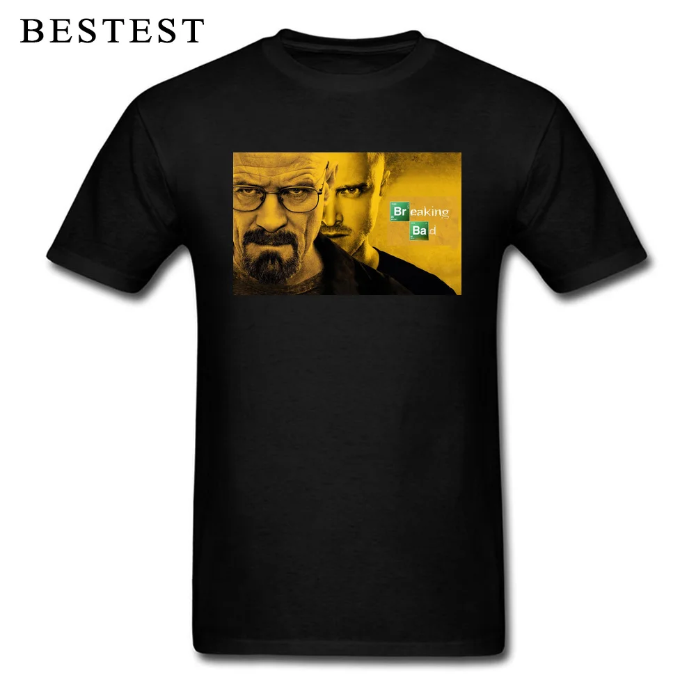 100% Cotton Male Short Sleeve 190611BreakingBad T Shirts Custom Tops Shirt Brand New Unique O-Neck Tee-Shirt Drop Shipping 190611BreakingBad black