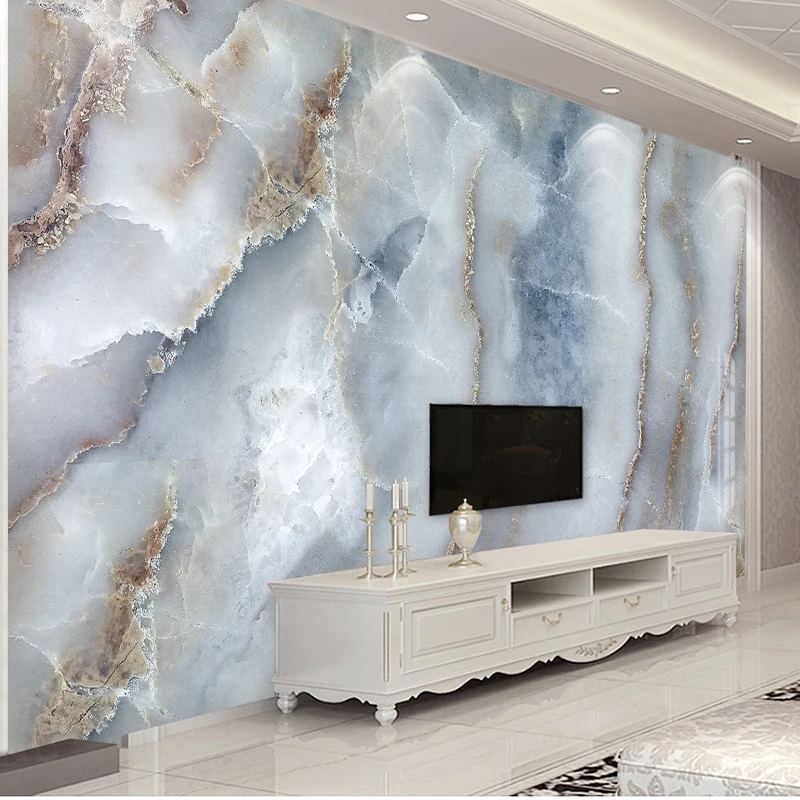 Minimalist Marble Wall for Small Space