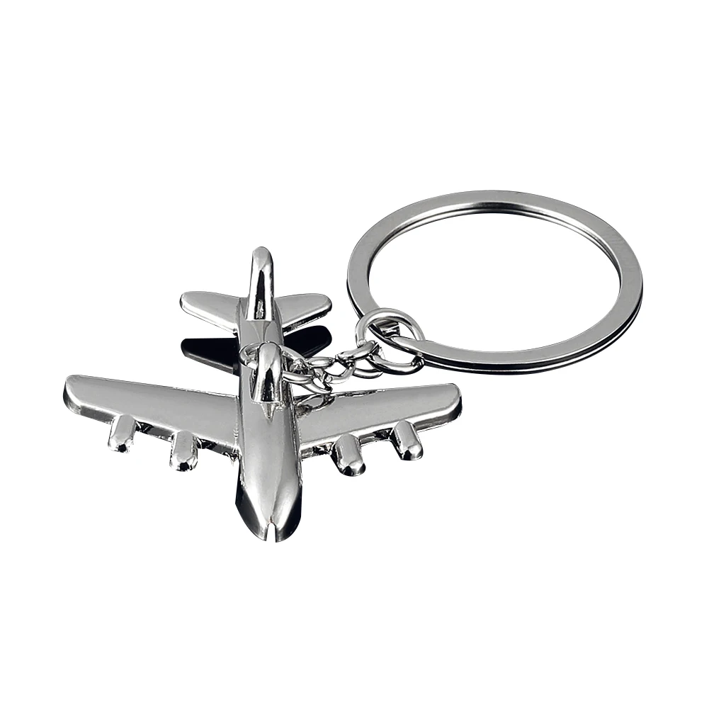 

Creative 3D Simulation Model Airplane Plane Keychain Key Chain Ring Keyring