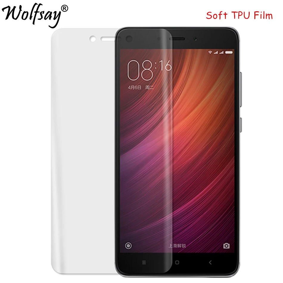 Wolfsay Защитная пленка для экрана Xiaomi Redmi 4X Nano прозрачная из мягкого ТПУ (не