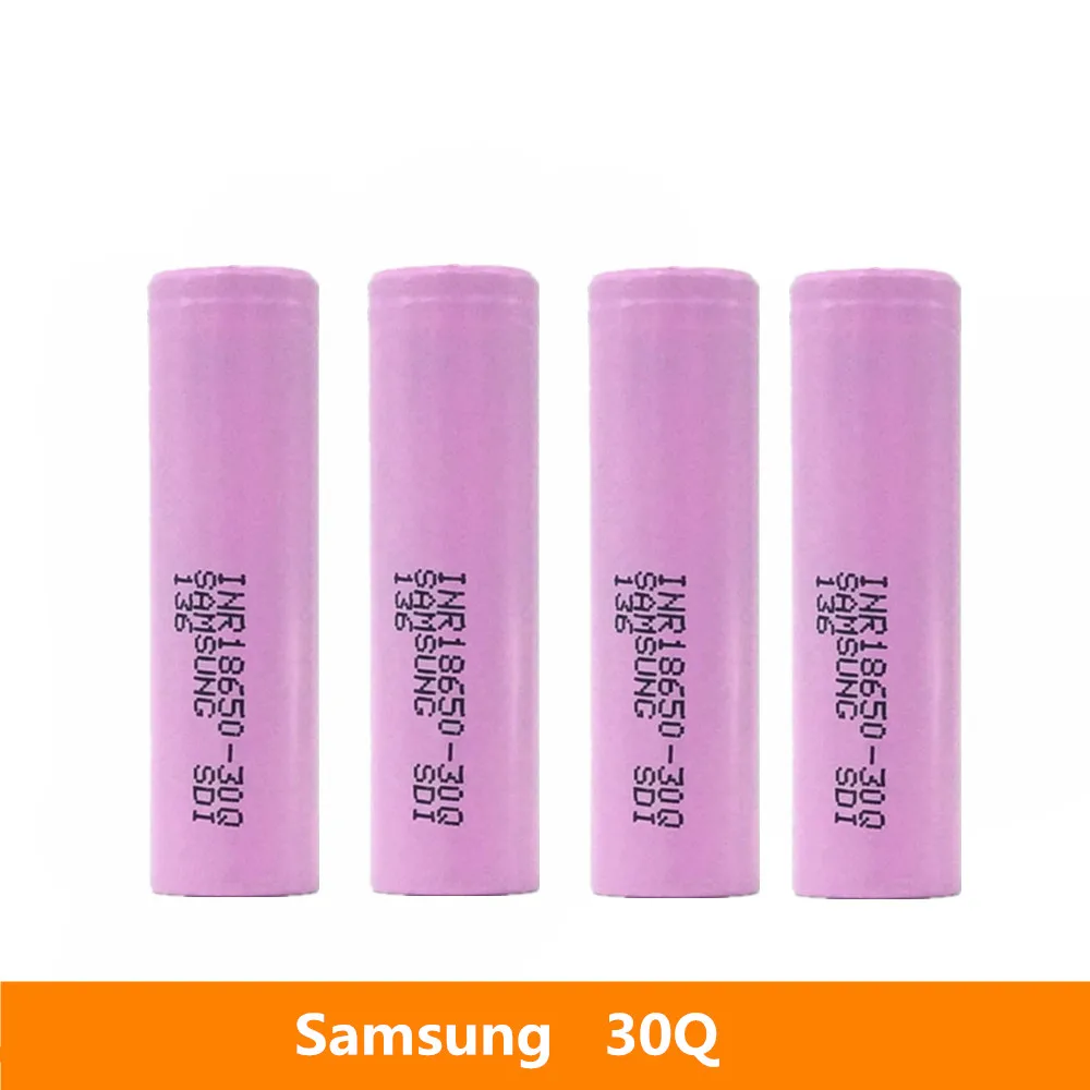 4 шт. 3,7 V 18650 3000mah 15A Разрядка Для samsung INR18650-30Q литий-ионная батарея IMR для игрушек E-cig фонарь фонарик и т. Д