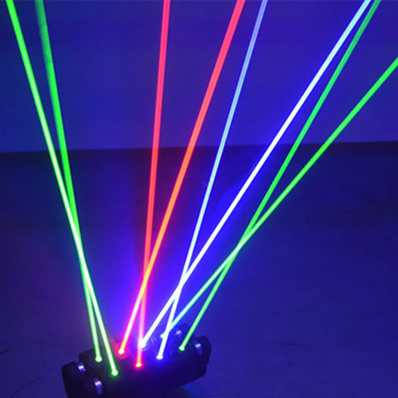AUCD 8 глаз RGB движущаяся головка DMX главный ведомый паук луч проектор лазерные огни