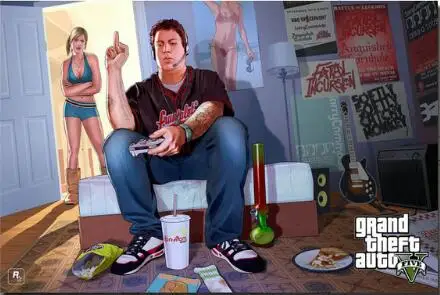 Grand Theft Auto V видеоигра GTA 5 художественный шелковый постер декоративная стена
