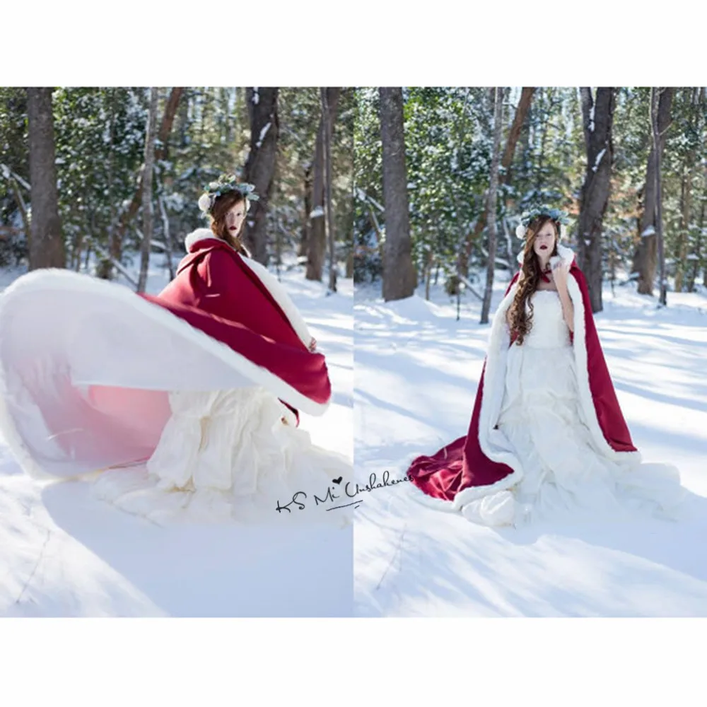 red bridal cape