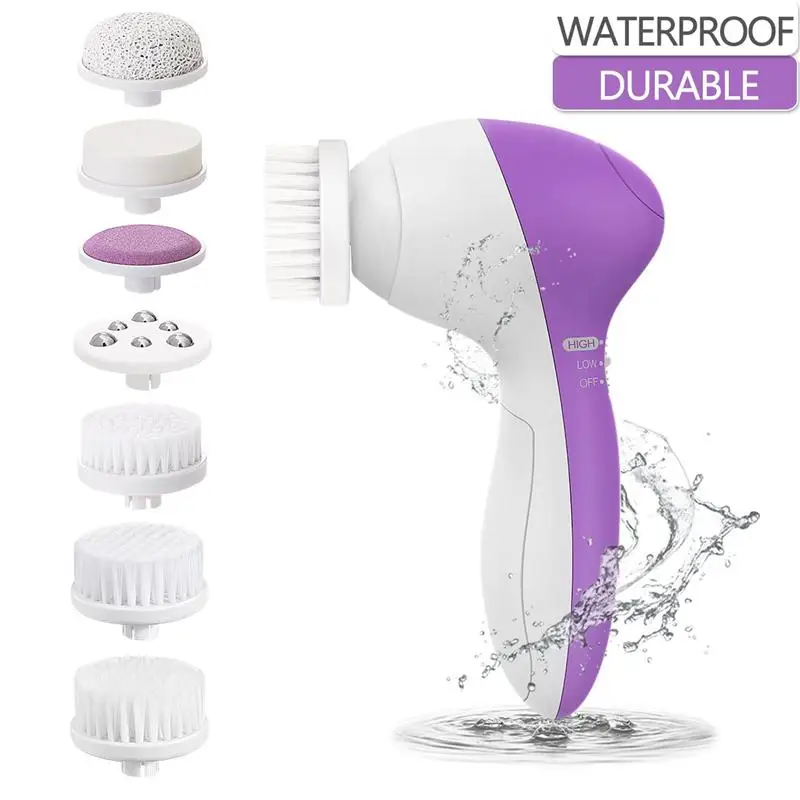 

7 in 1 Electric Facial Cleaning Brush Upgraded Electrical Face Cleaner Beauty Device Skin Care Massage Body Cleansing Machine