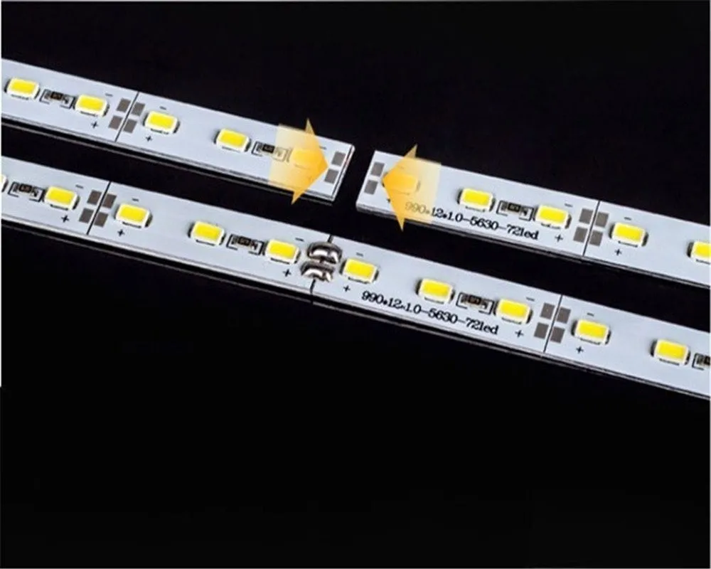 10 шт* 50 см SMD 5630/5730 led Жесткий свет бар DC12V 36 светодиодов по технологии супер яркий алюминиевый сплав светодиодные полосы света для шкафа