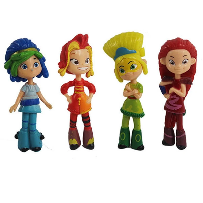 

New 4 pcs/set Fairy Russian girls Toys 10 cm PVC Princess Matryoshka Nendoroid Anime Figure Vinyl Doll Cute Gift