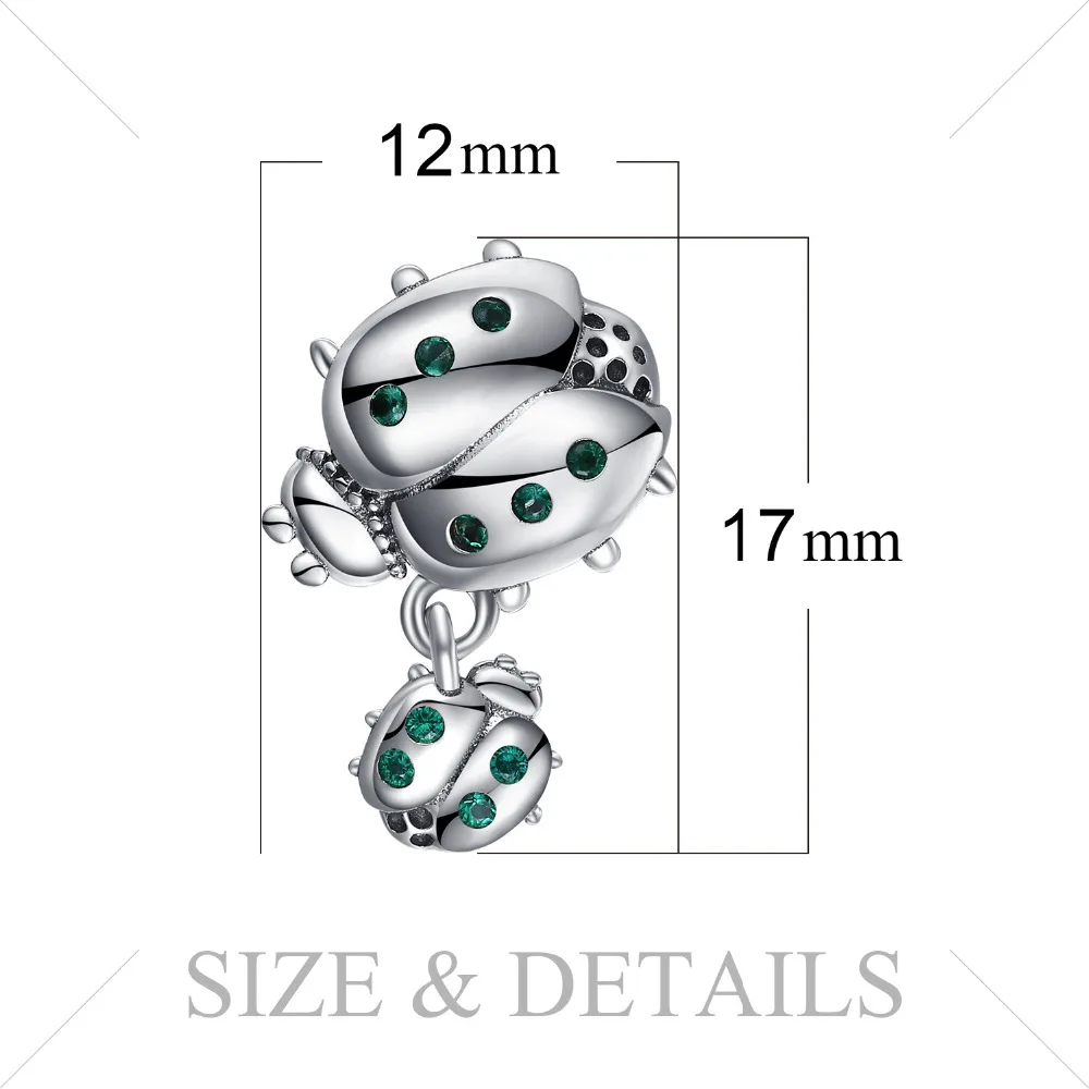 JewelryPalace Божья коровка серебряные бусины 925 пробы Подвески Серебро оригинал для