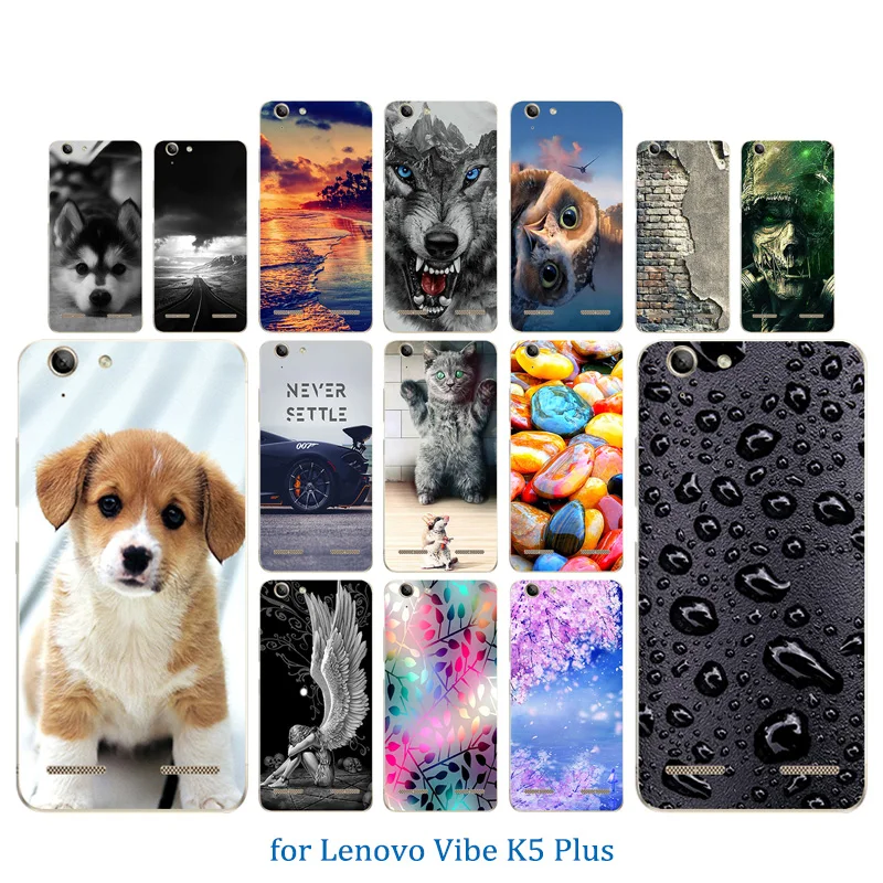 Phone Cases for Lenovo Vibe K5 Covers Plus Lemon 3 A6020 Bags Color Pattern Soft TPU Silicon Case For A 6020 |