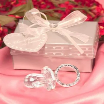 

50PCS K9 Crystal Pacifier Baby Shower Favors Crystal Nipple Birthday Party Giveaway For Guest