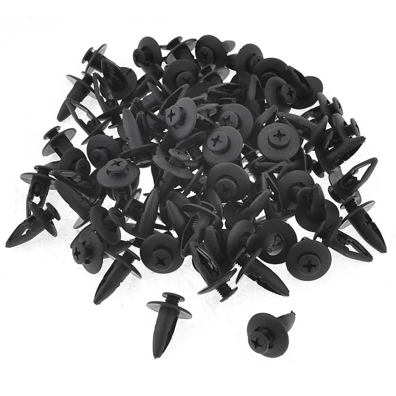 ZYHW Brand 100 Pcs Car plastic rivets 9mm x 6.5mm trim fasteners