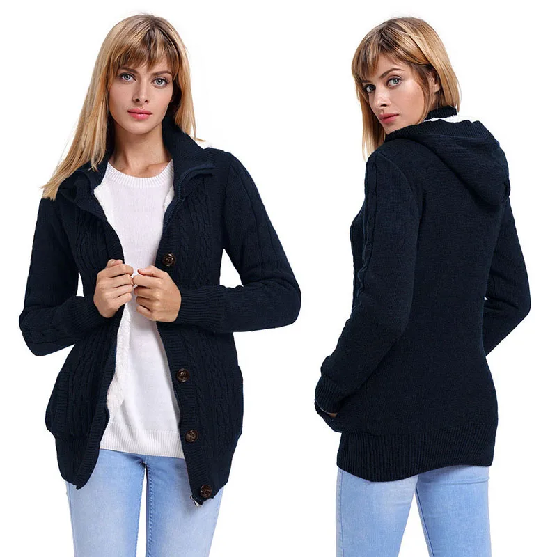Navy-Blue-Long-Sleeve-Button-up-Hooded-Cardigans-LC27652-5-5