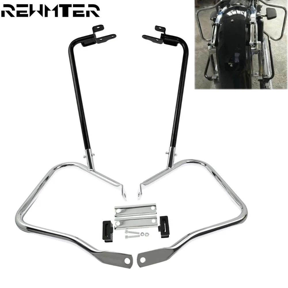 For Harley Rear Saddlebag Bracket Guard Bras For Harley Touring Street