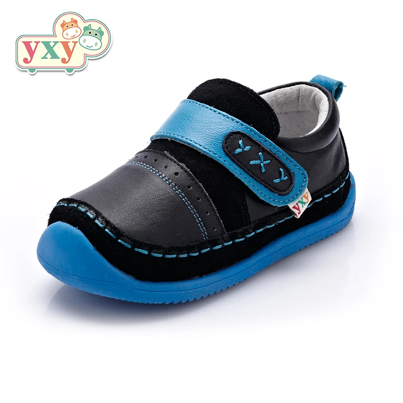 

YXY 2019 genuine leather soft sole children's shoes baby boys kids anti-slip outsole hook&loop health walking for children