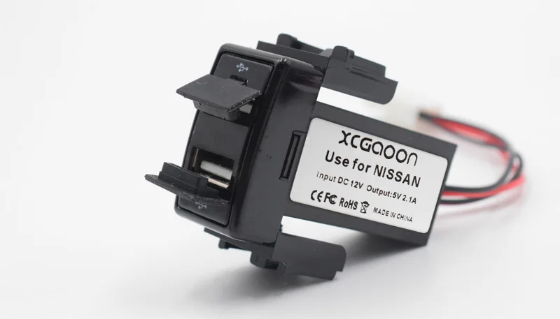 XCGaoon Специальный 5 в 2.1A 2 USB интерфейс разъем автомобильное зарядное устройство адаптер для NISSAN, DC-DC Преобразователь мощности