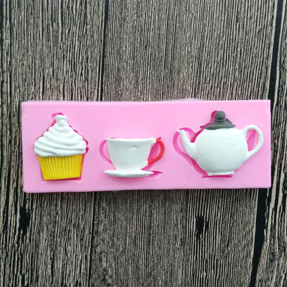 MK 0949 Tea cup cake Shaped Fondant Mold,Resin Clay Chocolate Candy