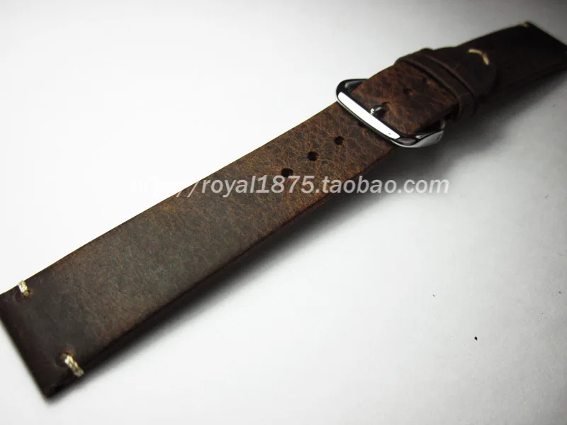 Soft Vintage Brown Watchband 18mm 19mm 20mm 21mm 22mm Watch Band Genuine Leather for Omega Tissot Seiko Casio Watchband Strap