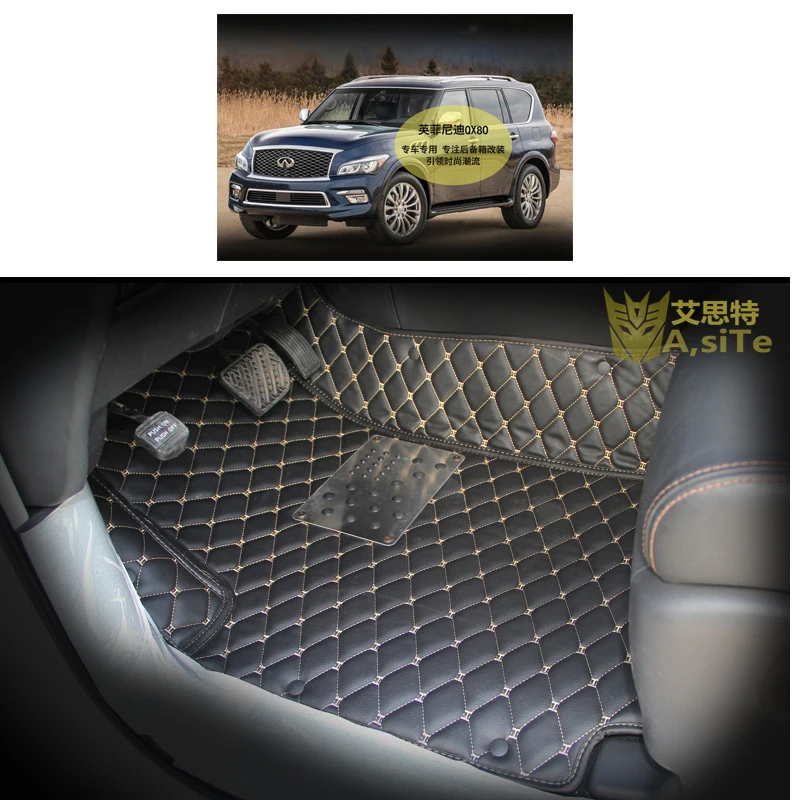 custom fit pu leather car floor mat for infiniti qx80 2013 2014 2015