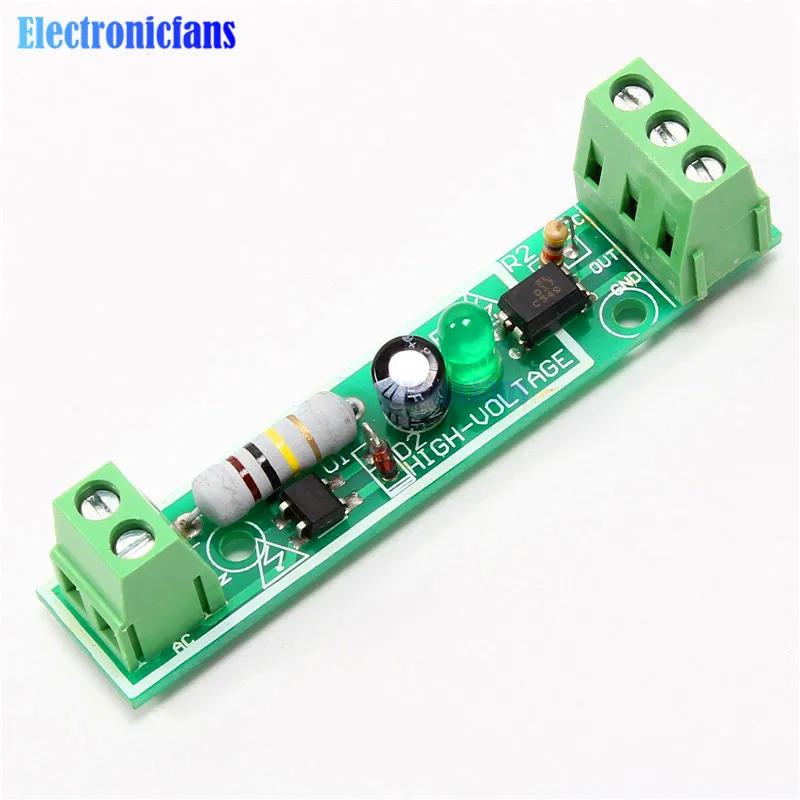 1-Bit AC 220V оптрон модуль Напряжение обнаружения доска адаптивной 3-5V для PLC isolamento fotoaccoppiatore модуль