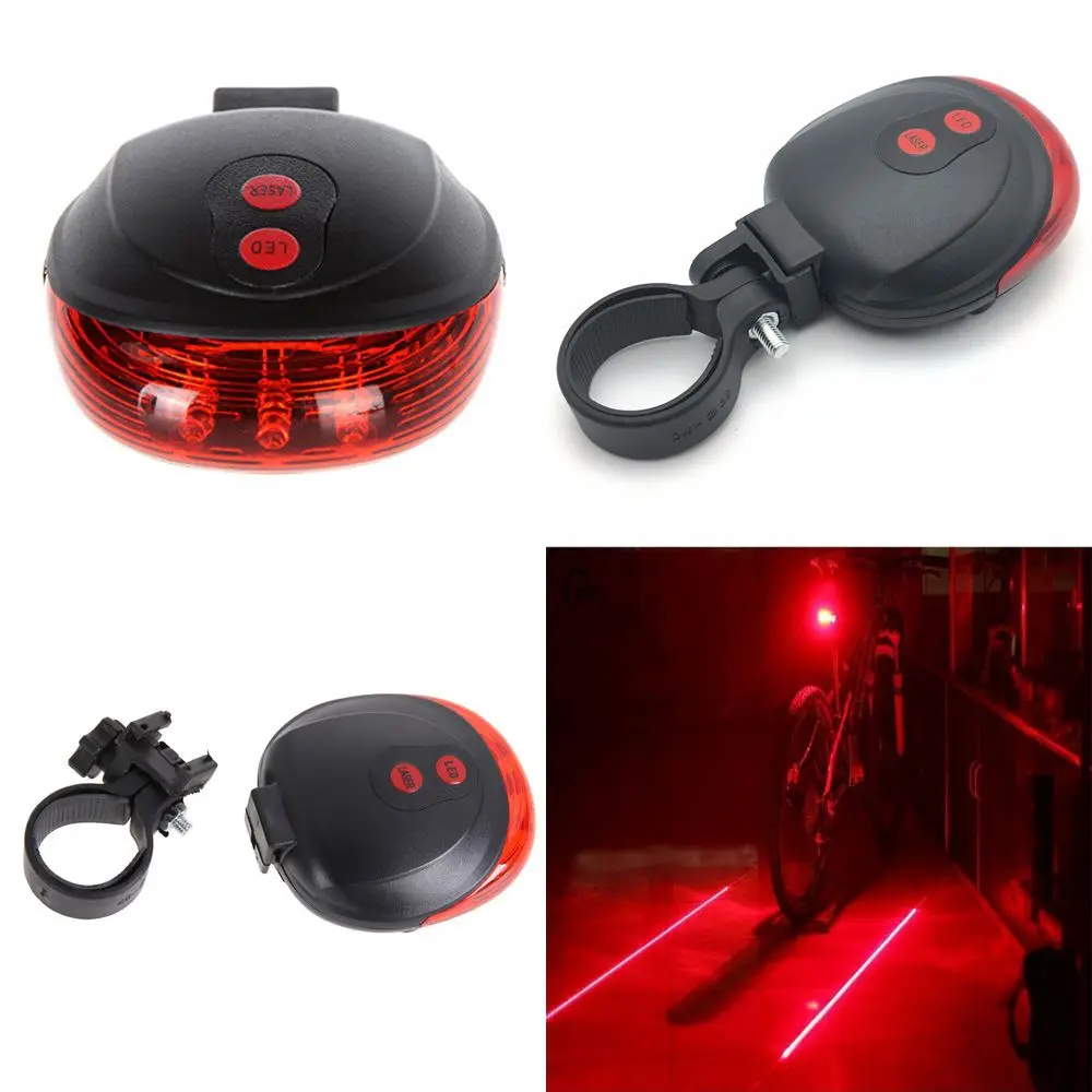 5 led laser rücklicht fahrrad