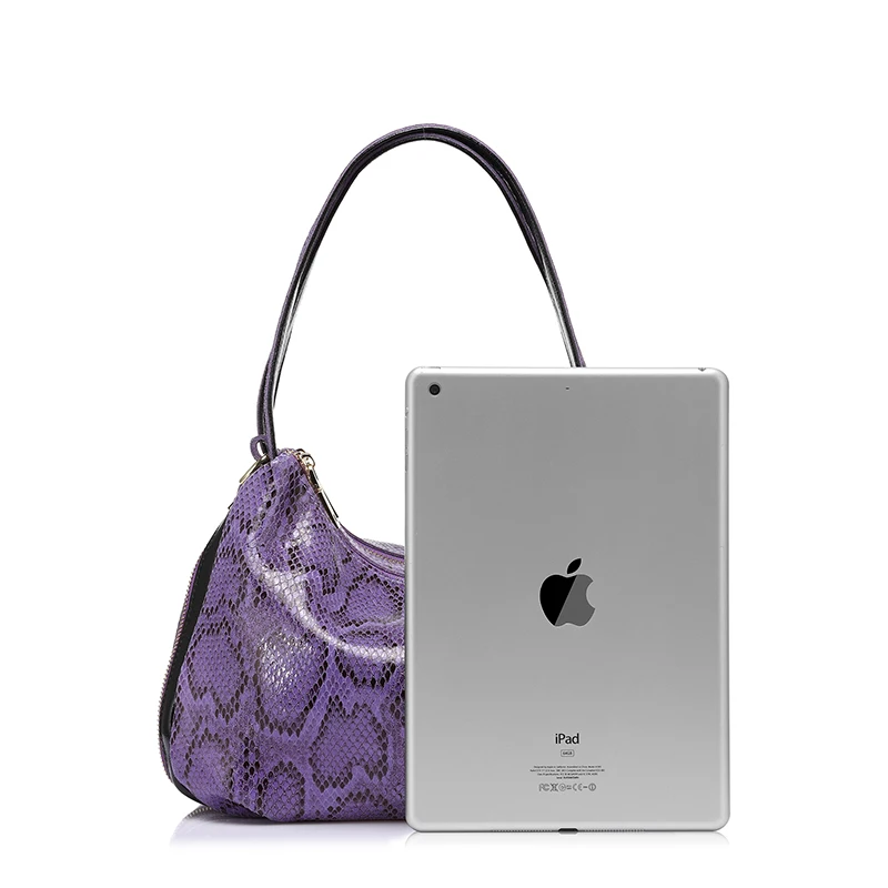 REALER/Новинка; женская сумка из натуральной кожи; сумки на плечо; женские змеиные принты; сумка через плечо; двойная молния; маленькая сумочка