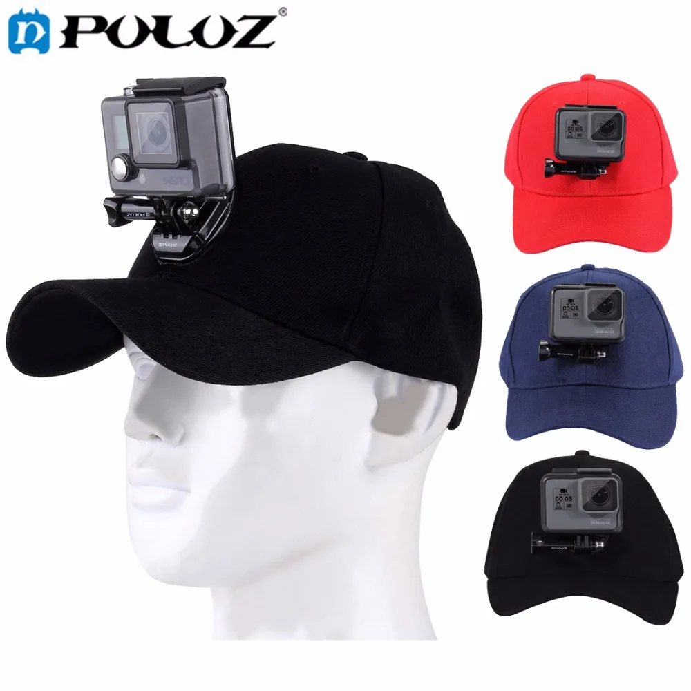 PULUZ for Go Pro Accessories Canvas Baseball Hat Cap W J Hook Buckle Mount Screw for