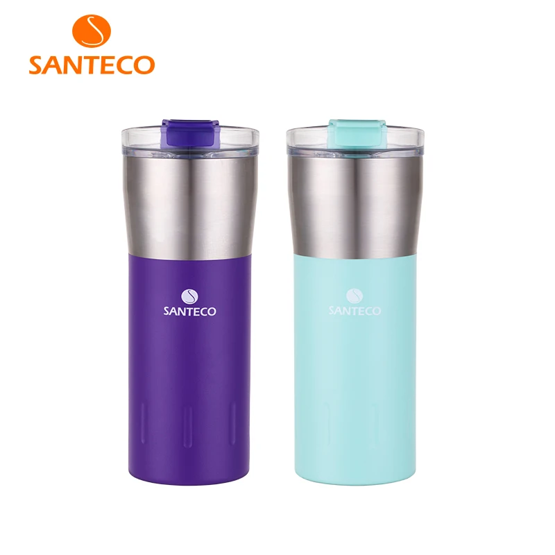 

Santeco 500ml Thermos Stainless Steel Double Walled Vacuum Insulated Coffee Mug For Car Home Office School Thermos Flask