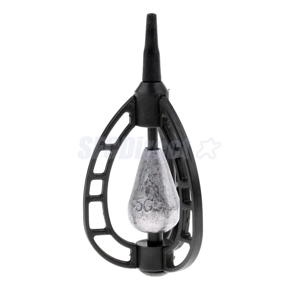 In-line Method Fishing Feeder Swim Feeders Carp Fishing Baits Cage Trap with Lead Sinker 40g 45g