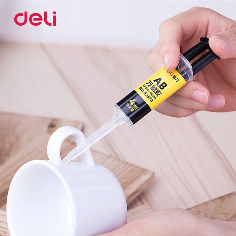 

Deli 4ml Super Strong Liquid AB Glue 2 Minutes Curing Office Home Supply Glass Metal Rubber Wood Waterproof Adhesive Glue Tool