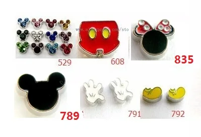 

10pcs mouse series floating locket memory charms as families friend gift for floating living memory locket new