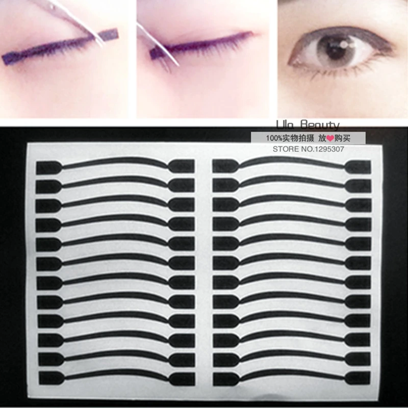 

5packs S Smokey Eye Eyelid Tape, Black Stripe Makeup Eyeliner ,Black Eye line Stickers ,Make Up Tools SP-1012