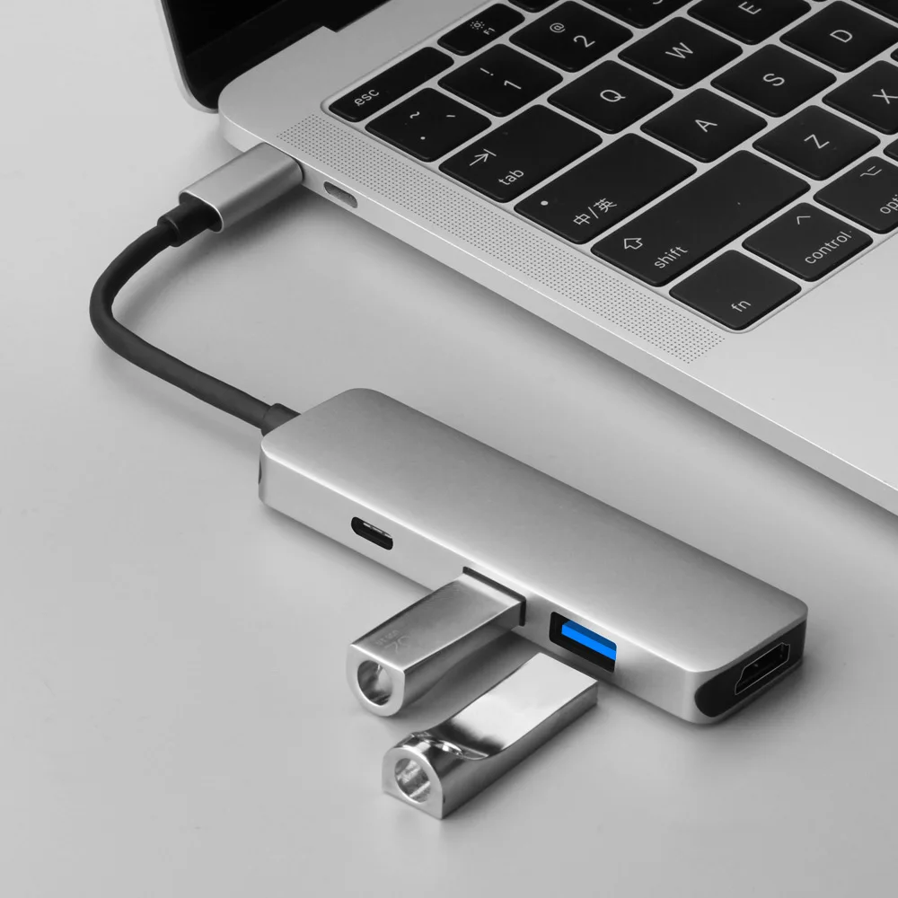 BINFUL Тип usb C 3,1 4 К USB адаптер, многопортовый док HDMI/3,0/2,0/60 Вт