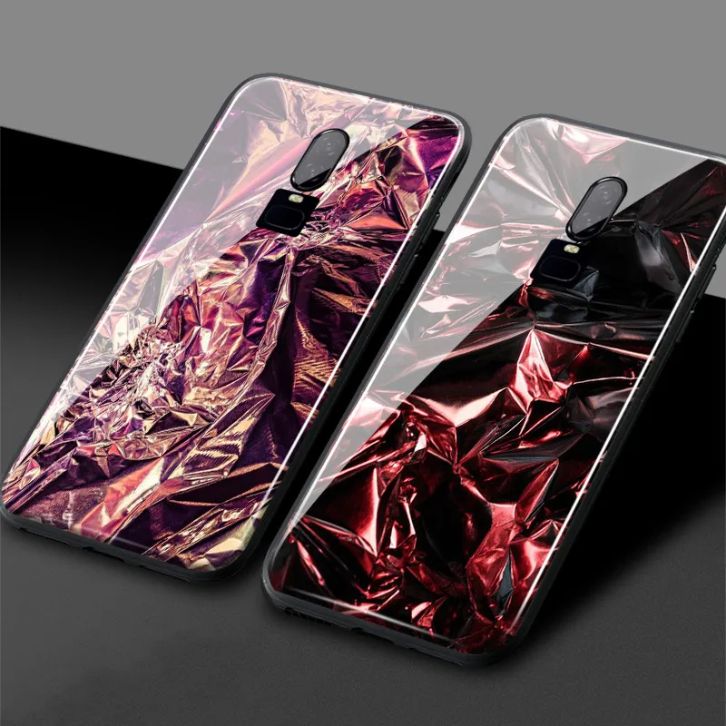 Абстрактный красный фиолетовый узор текстура роскошный One Plus 1 + 6T мягкий