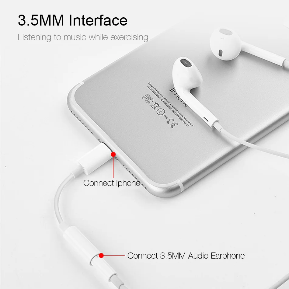 For iPhone 3.5mm Jack AUX Headphone Adapter Cable For 8 7 X XS MAX XR 3.5 Headset Audio Adaptador Adaptateur Phone Accessories For iPhone 3.5mm Jack AUX Headphone Adapter Cable For 8 7 X XS MAX XR 3.5 Headset Audio Adaptador Adaptateur Phone Accessories